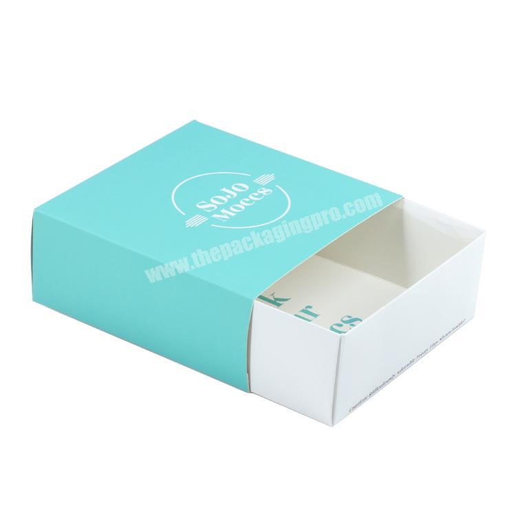 1000pcs MOQ Luxury Sliding drawer box packing custom paper sock packaging for wholesale