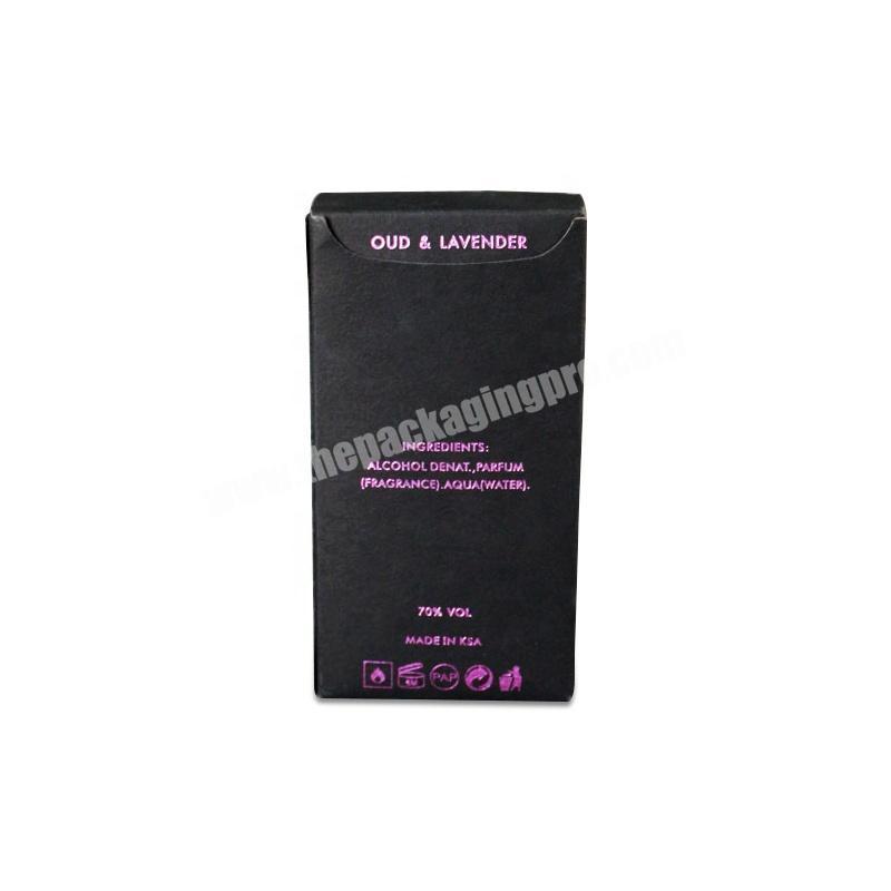 100ml purple lavender ksa fragrance perfume bottle black cardboard paper box