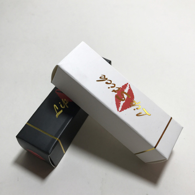 100pcs 2.5*2.5*8.5cm Black Line Embossed Paper Box Lipstick Box Party Gift package