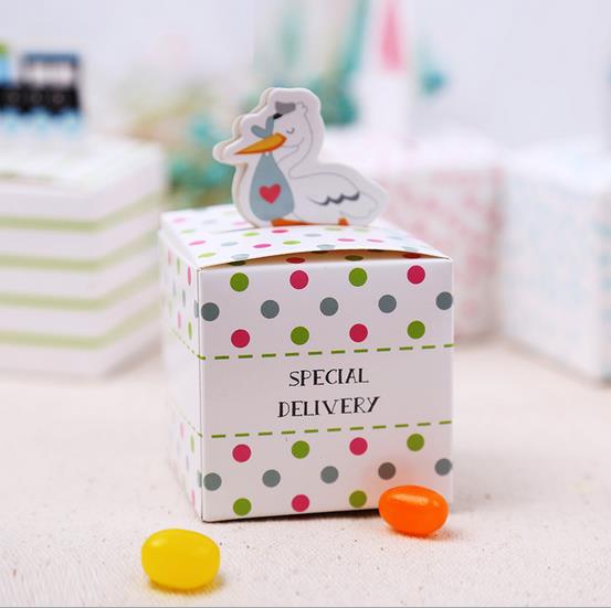 100pcs Duck Candy Box chocolate boxes wedding favor box gift box Baby Shower Baptism Nursery Christening Birthday Party Favor