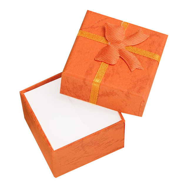 10colors 4*4*3cm Square Beige Carton Gift Box Present Case For Ring Jewelry Bracelet Necklace