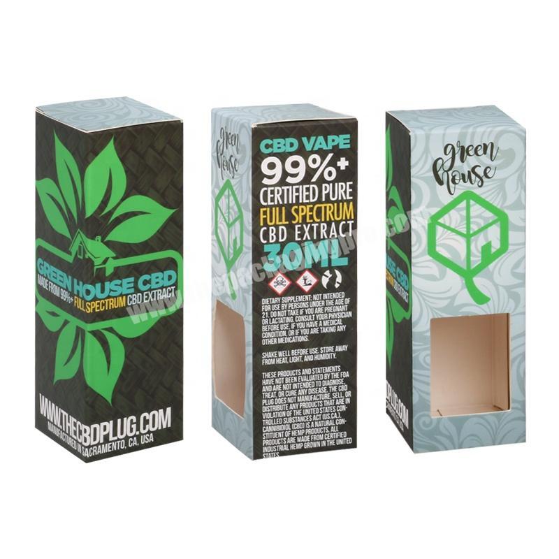 10ml 30ml 50ml oil dropper spray bottle box custom folding packaging with display window