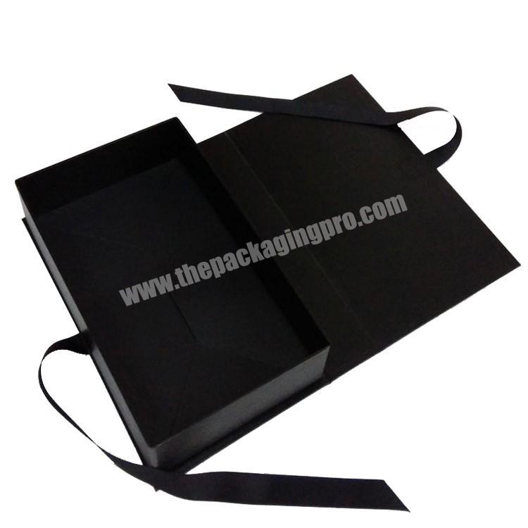 12 years factory customize Fancy Paper Book Shape Style Ribbon Closure Luxury Gift Packaging Paper Cosmetic paper Box
