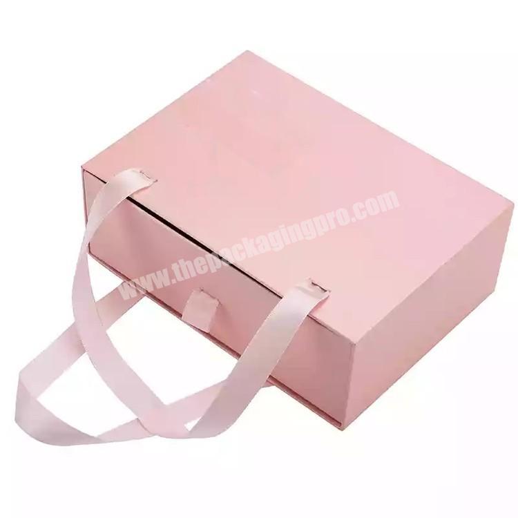 12 years factory customize high quality clothing sliding drawer bra box packaging box ribbon shaped paper boxes