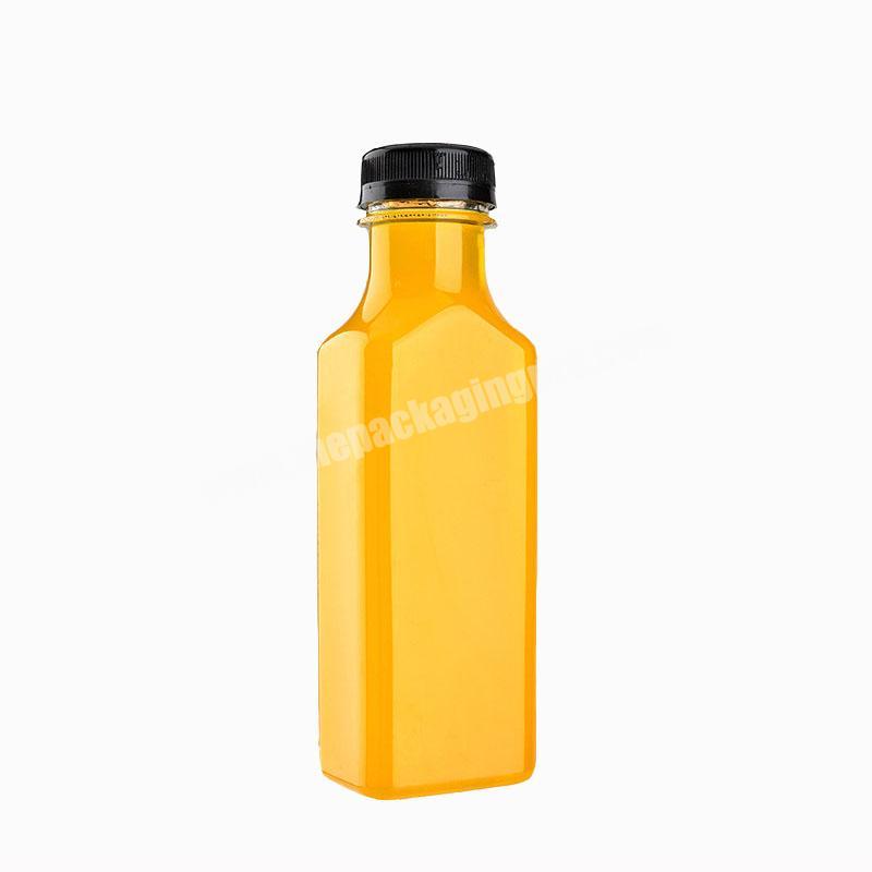 12oz Plastic Juice Disposable Bulk Containers Bottle With Tamper Evident Caps