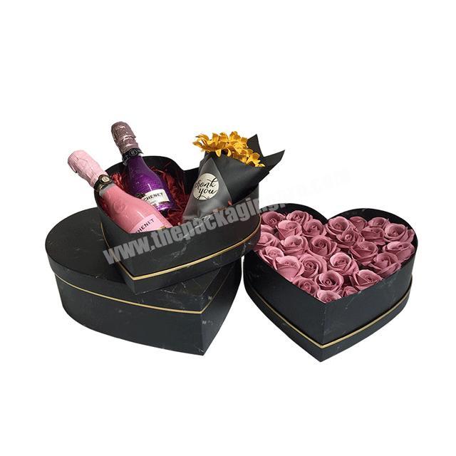 12x12 customised waterproof cardboard 3d flower boxes empty blossom ring large heart flower box with storage