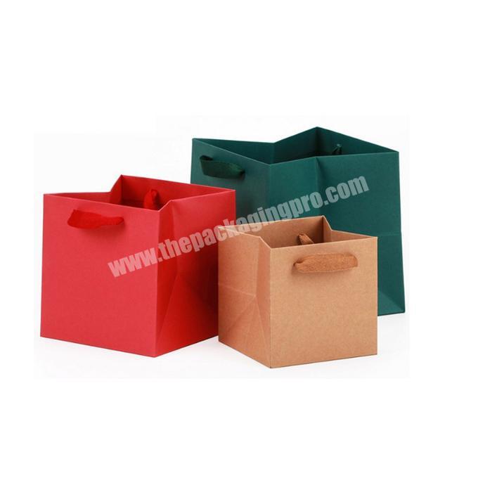 15x15 20x20 30x30 white Hand gift bag candy paper packaging flower gift Tote