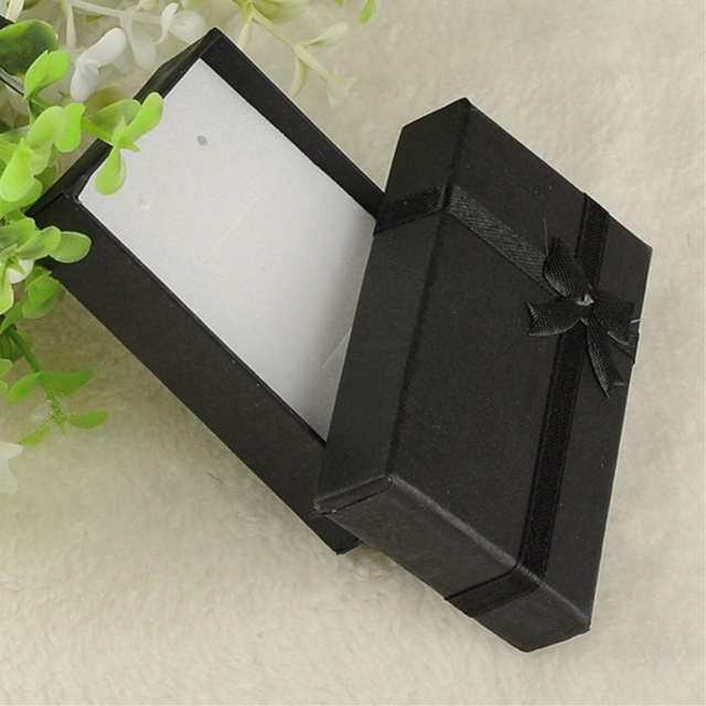 16pcs/lot Square Black Paper Gift Box Present Case For Ring Jewelry Bracelet Necklace ES4568 makeup organizer
