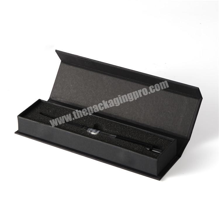 18x4.8x2.6CM custom branded black paper book shaped gift box for pen