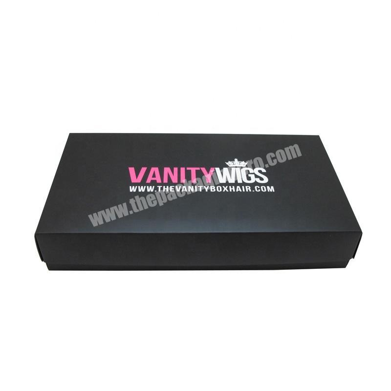 2 piece hair extension bundle packaging box with your own design