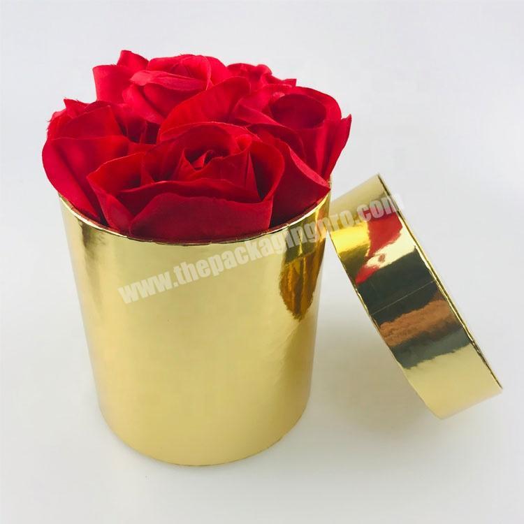2 pieces cardboard round shape gift rose box paper tube box for rose