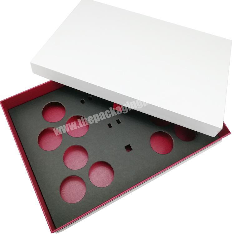 2 Pieces rigid lid and base box for cosmetic packaging with foam insert tray
