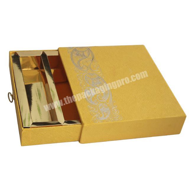 2018 Factory Fancy Texture Drawer Packaging Box With Silver Logo