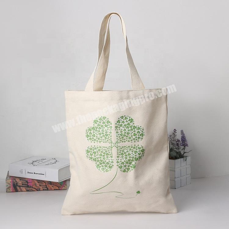 2018 Fashional design printed canvas beach bag with handle