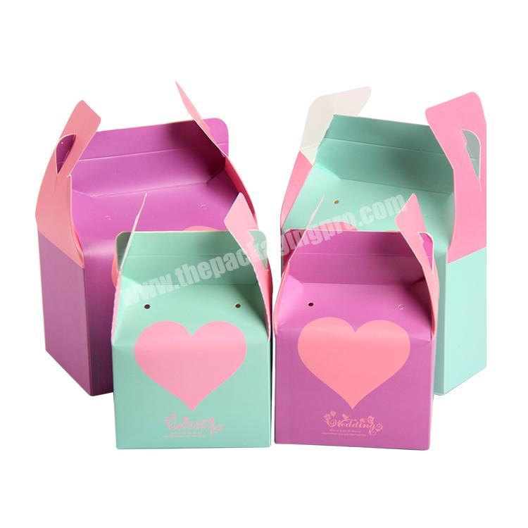 2018 High Quality New Beauty Wedding Favors Candy boxes with Handles Luxury Sweet Gift box