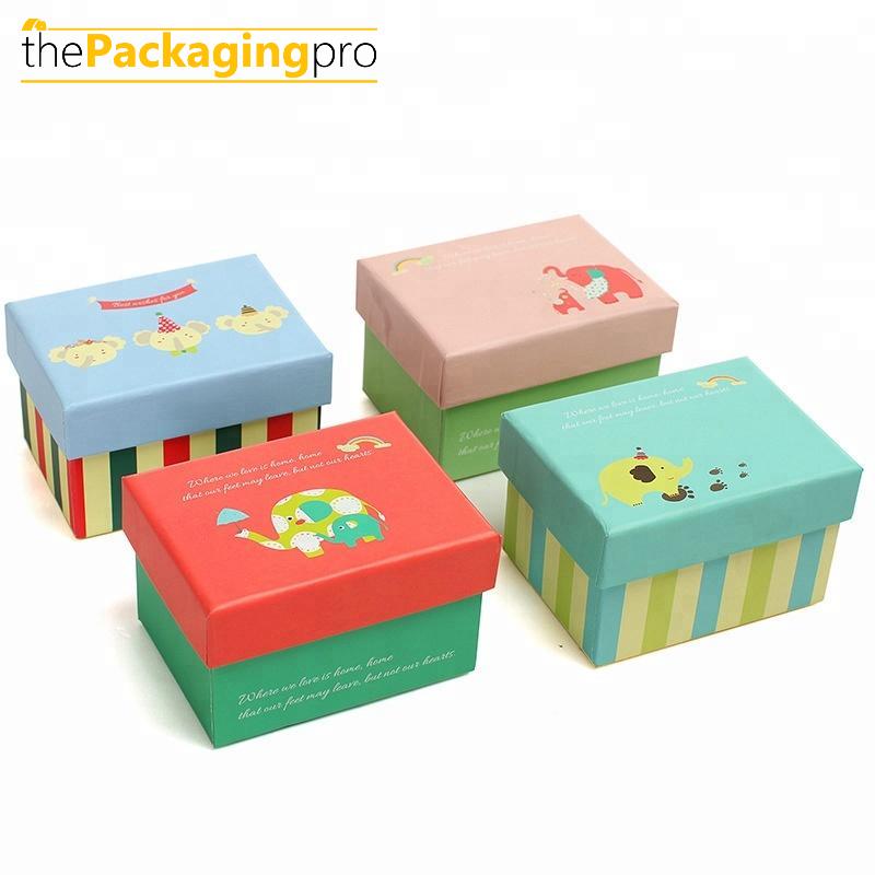 2018 Hot sale lid and base type customized paper gift packaging box