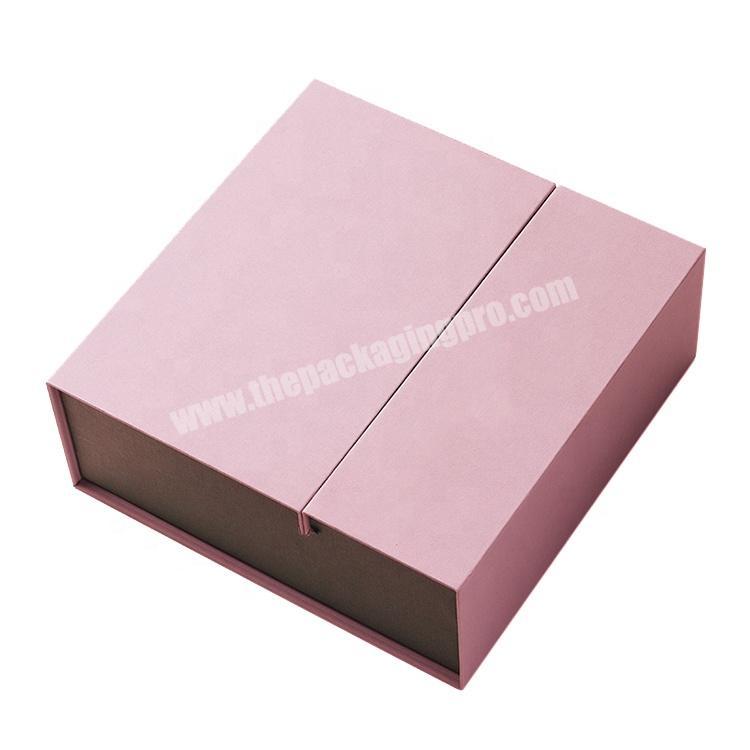 2018 Hot Top Sale OEMODM Pink and Red Rigid Gift Paper Box with Bag for JewelryNeckleceBraceletWatchRingEarings