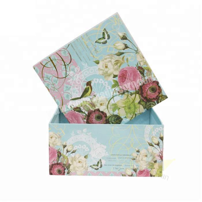 2018 New Products Wholesale Rigid Paper Flower Printing Gift Boxes With Customized Design
