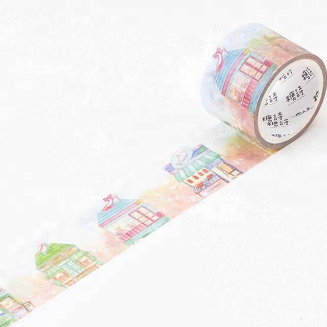 2018 new style pretty dream house printed washi masking tape custom
