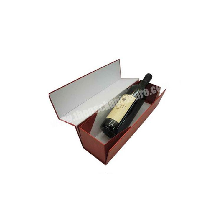 2018 popular 4c pantone printing rigid paperboard wine box for custom gift design