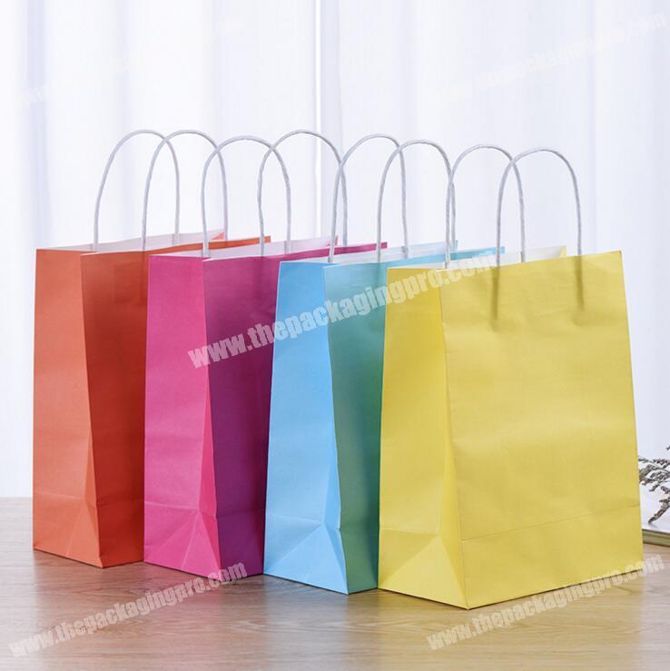 2018 unique plain cheap kraft paper bags with handles