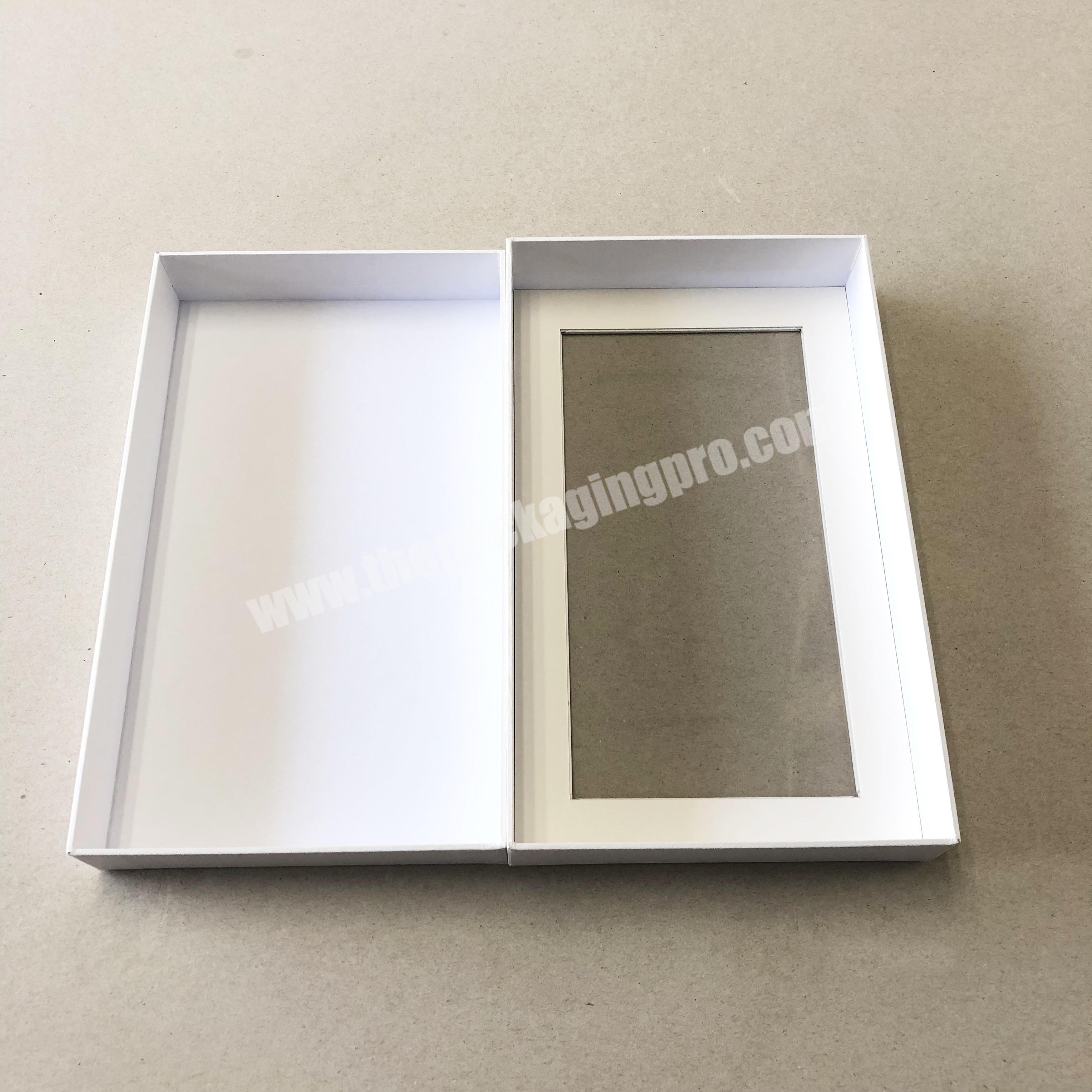 2019 beautiful design coated paper display packaging box with pvc window