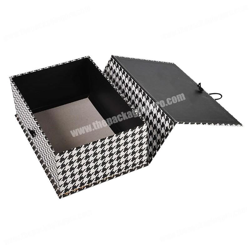 2019 China supplier custom magnetic ribbon cardboard hair extension packaging gift box