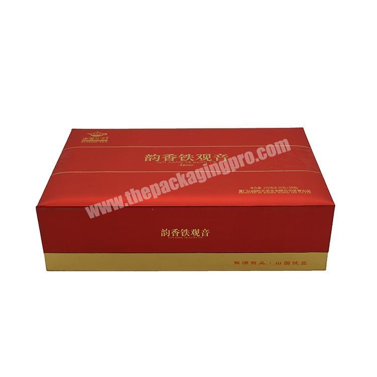 2019 Chinese New design hot stamping logo gift box refined chinese tea gift box