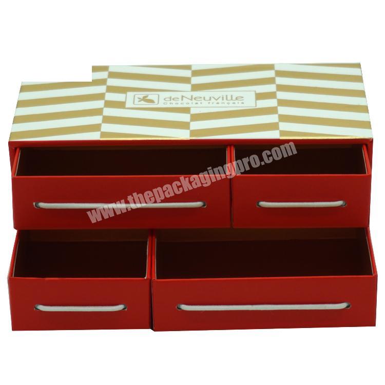 2019 chocolate luxury design drawer paper packing box & printing chocolate gift box