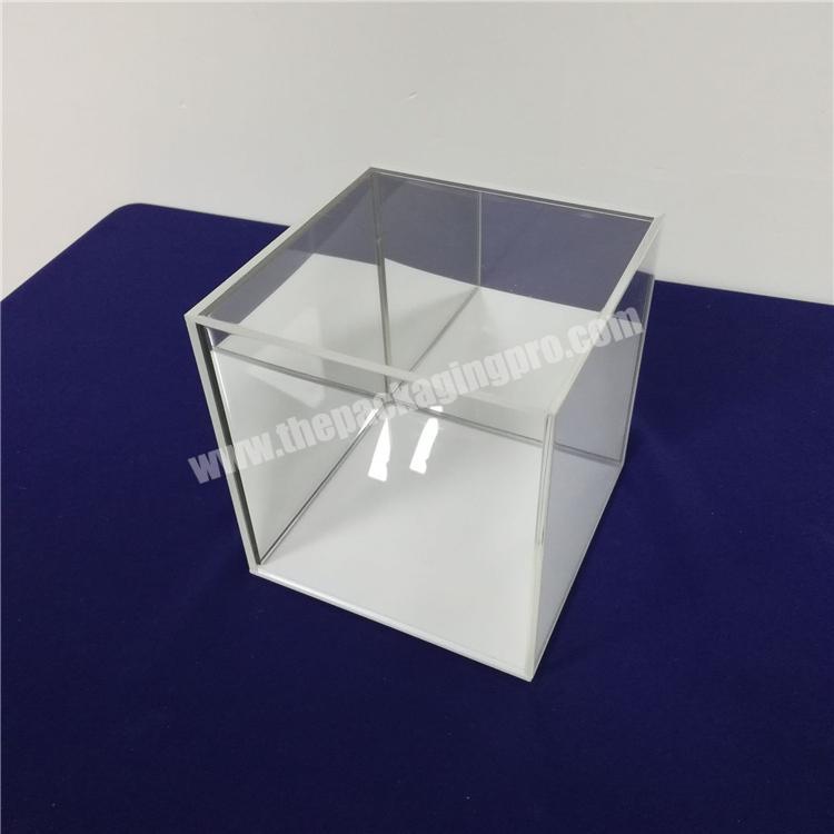 2019 creative design high quality clear silver mirrored plastic box for flower