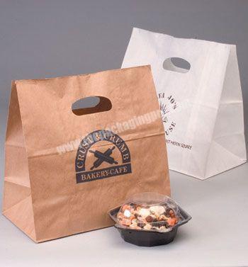 2019 Custom Own Logo Food Kraft Brown Paper Bag With Your Own Logo Bread Sandwich Food Paper Bag Wholesale