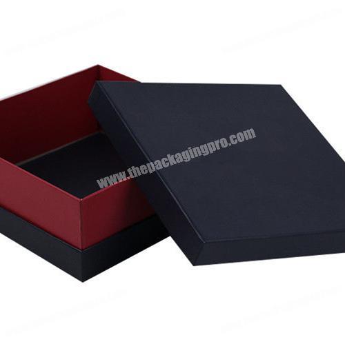2019 High end custom black gold foil business shirt gift packaging lid-off box