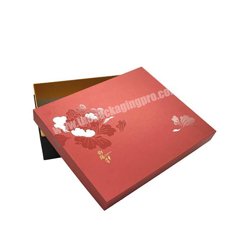 2019 High quality wholesale luxury moon cake gift custom mooncake cardboard boxes packaging with UV spot and hot stamping