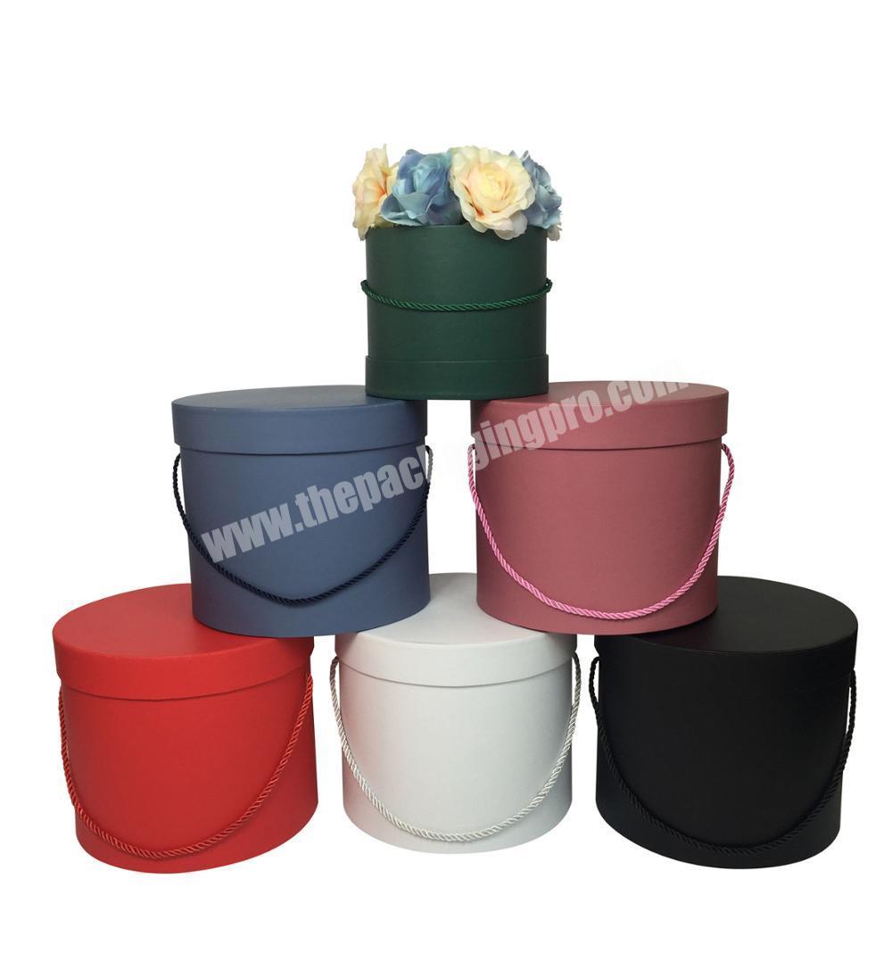 2019 hot sale in stock 5 colors cardboard round flower hat box
