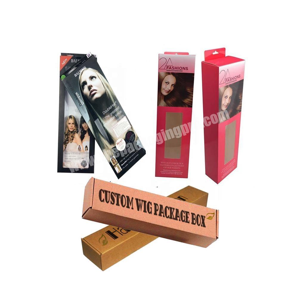 2019 Hot Sales Custom Hair Extension Wig Packaging Box
