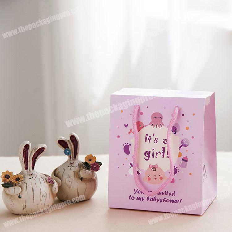 2019 Hot selling baby shower favors paper gift bag customize