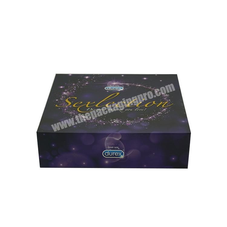 2019 Luxury custom hot stamping logo paper box folding storage gift box
