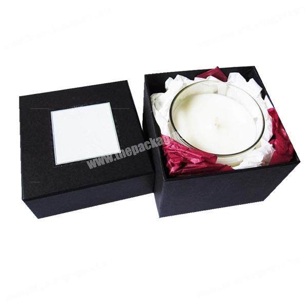 2019  Luxury custom White emboss cardboard paper gift aromatherapy birthday candle packaging boxes