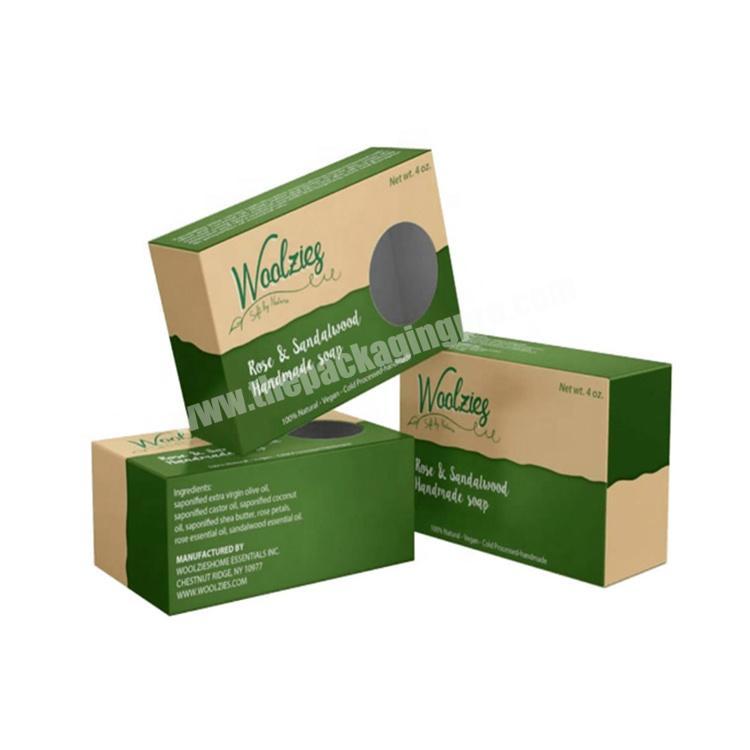 2019 Luxury Design Eco-friendly Custom Coated Paper Kraft Paper Soap Packaging Box