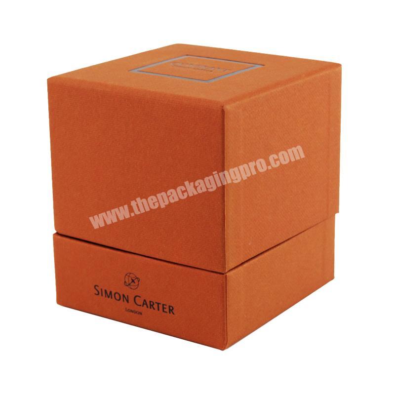 2019 Luxury Linen Fancy 2 pieces Custom Cosmetic Cardboard Paper Perfume Box with Lids Dongguan box Supplier