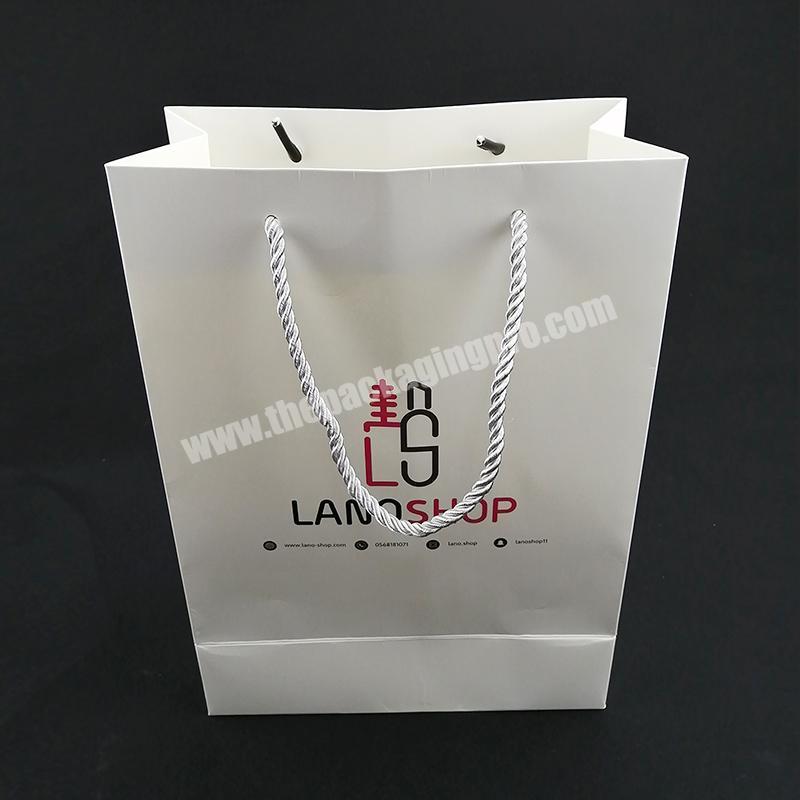 2019 New Come A4 Size White Plain Gift Bag Pattern Paper Wholesale For Cosmetic