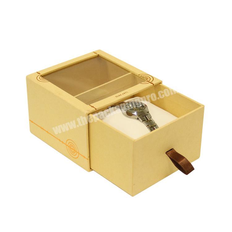 2019 New Fashion Baking Piano Paint Strap Wooden Watch Display Box With Microfiber Fabric