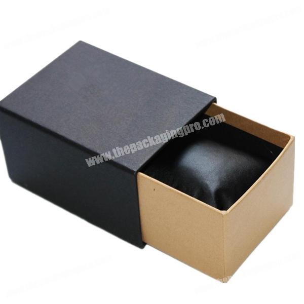 2019 new product black small pillow China custom watches men wrist gift packaging boxes