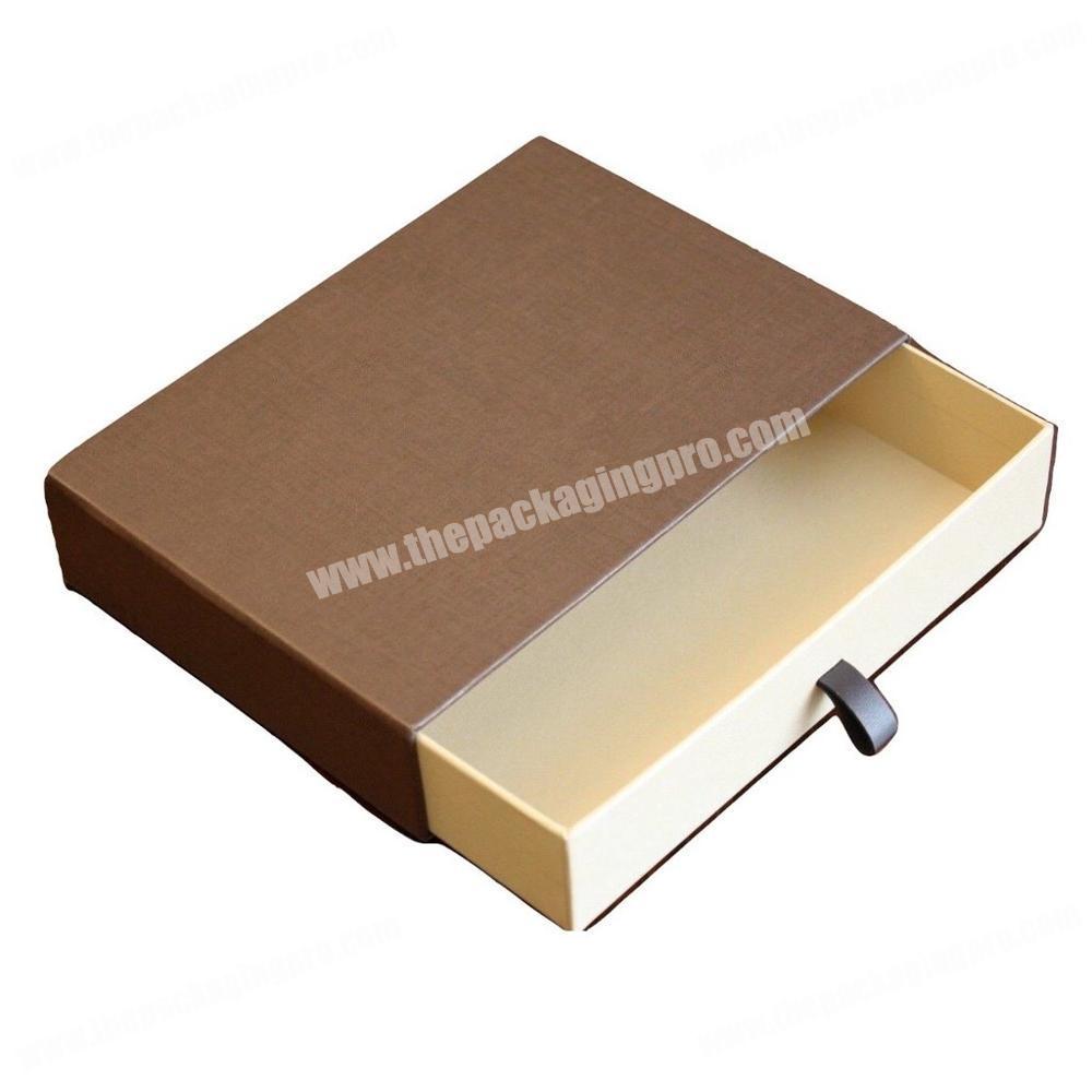 2019 Popular High End Custom Gift  Business USB Card Packaging Ribbon Paper Drawer Box