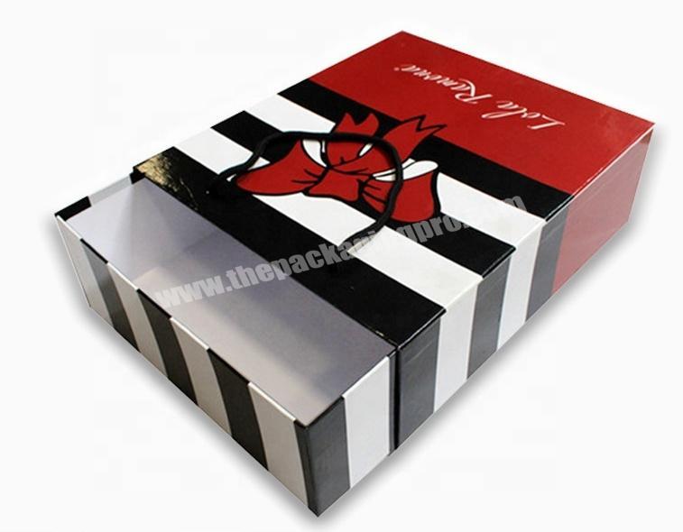 2019 Printed Fashion Luxury Hosiery Shoe Packaging Customized Tight Lady Sandal Box With Handle