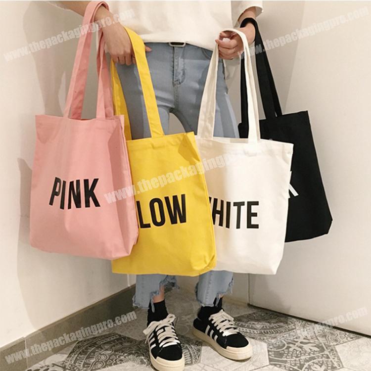 White/Black Girls Pattern Cloth Canvas Tote Bag Handmade Cotton Shopping Women Folding Shoulder Shopping Bags 