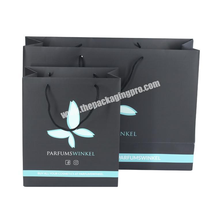 2019 Wholesale Packaging Gift Bag Retail Luxury Shopping Small Black Paper Bag