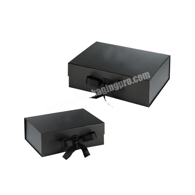 2020 book shaped box handmade black Magnetic Matte Packaging Box