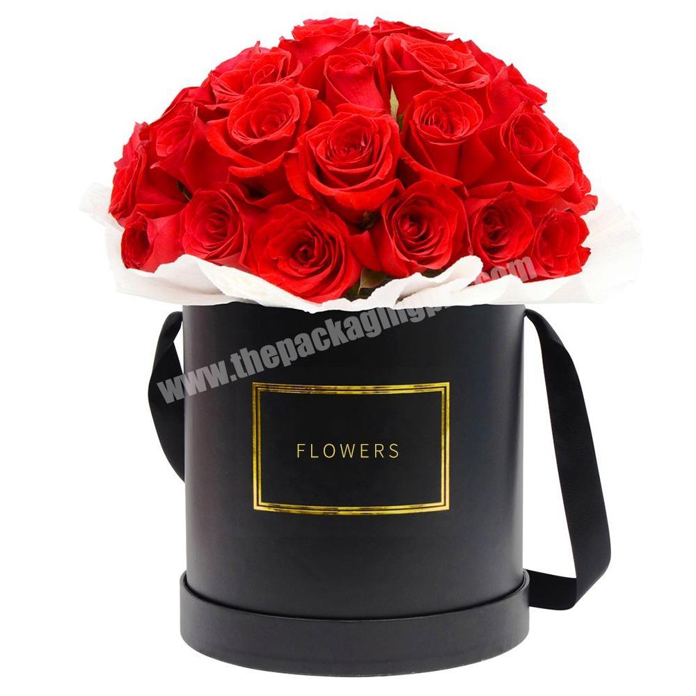2020 Christmas Romantic Custom Beauty Loved Cardboard Luxury Round Flower Gift Box Packaging