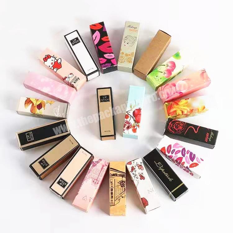 2020 Costom Logo 4C Print Elegant Cosmetic Beauty Makeup Magnetic Flip Lipstick Box Packaging